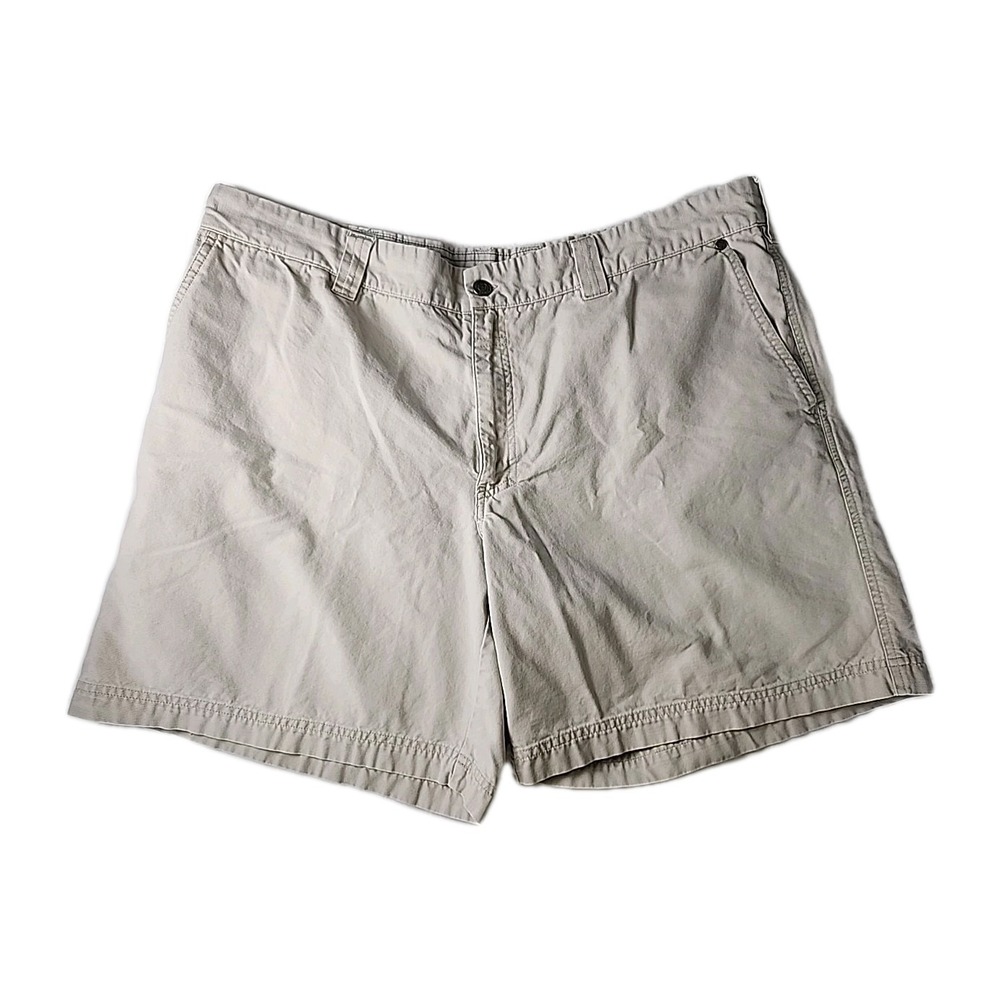 Lot 2 Columbia Men's 40W/8L Cargo‎ Shorts Khaki & Stone Outdoor Hiking Classic - Picture 4 of 15